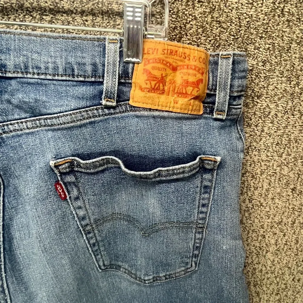 Levi's 505‎ Soft Jeans Men Blue Denim 38x32 Regular Fit Straight Leg Comfortable